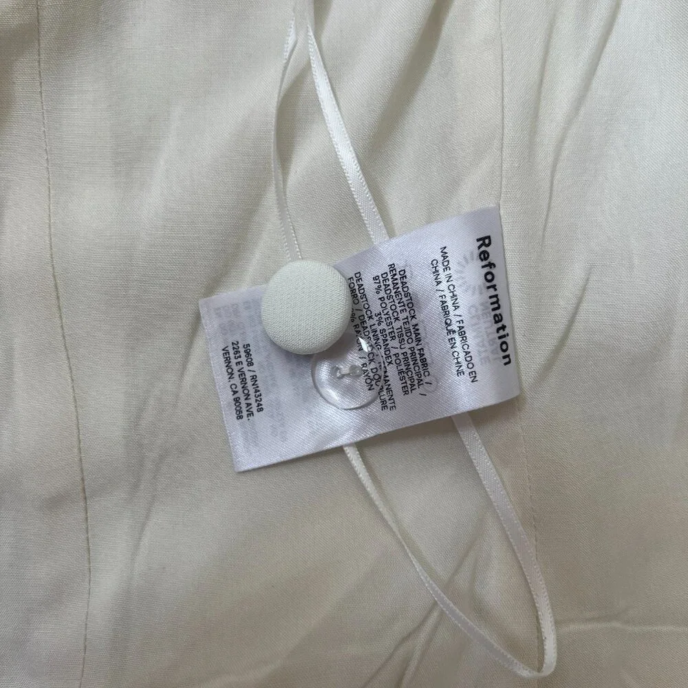 NWT - reformation - primrose vest in cream - size 6 - Picture 4 of 7